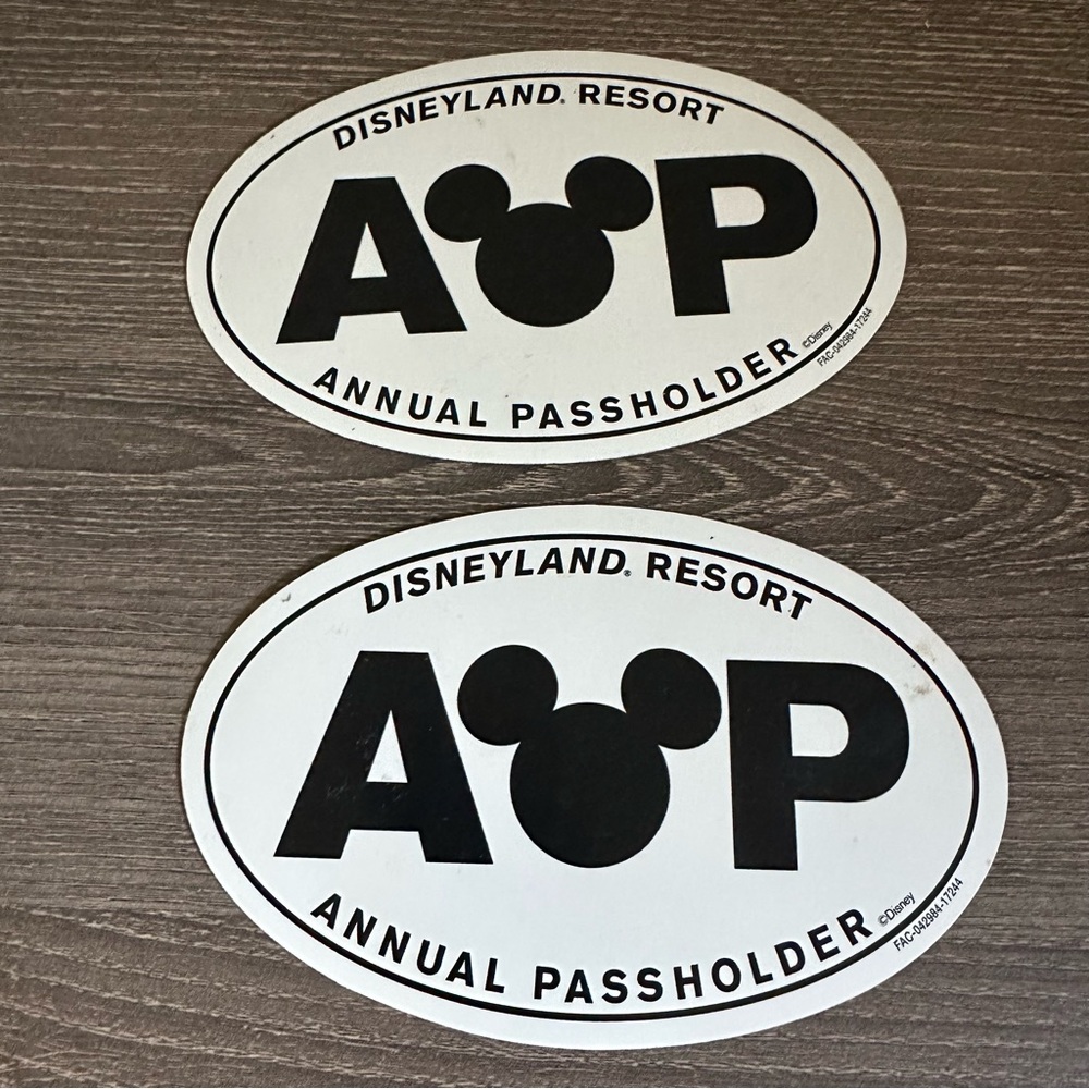 Disneyland Resort Annual Passholder Car Magnet Set Duo Two